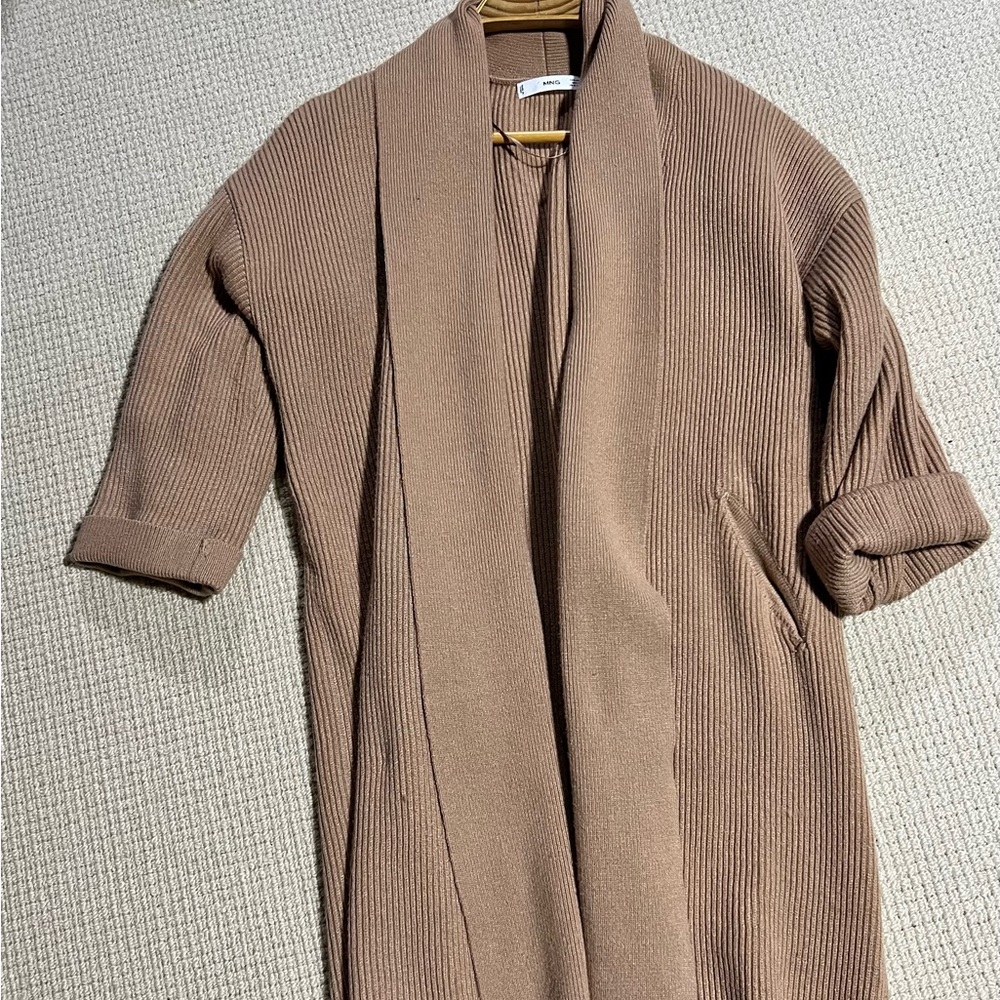 Mango beige sweater coat